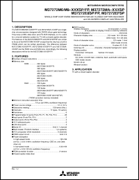 M37272M8-XXXFP datasheet: Single-chip 8-bit CMOS microcfomputer with closed caption decoder and on-screen display controller. ROM 32K bytes, RAM 1152K bytes M37272M8-XXXFP