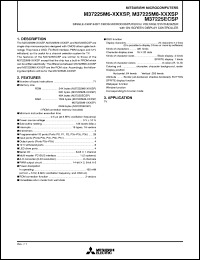 M37225ECSP datasheet: Single-chip 8-bit CMOS microcfomputer for voltage synthesizer with on-screen display controller. ROM 48K bytes, RAM 2048K bytes M37225ECSP