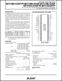 M37211M2-XXXSP datasheet: Single-chip 8-bit CMOS microcfomputer for voltage synthesizer with on-screen display controller. ROM 8K bytes RAM 192K bytes M37211M2-XXXSP