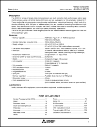 M30610MAA-XXXGP datasheet: Single chip 16-bit CMOS microcomputer. ROM 96K bytes, RAM 10K bytes M30610MAA-XXXGP