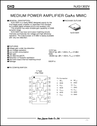 NJG1302V datasheet: Medium power amplifier GaAs MMIC NJG1302V