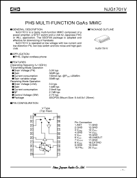NJG1701V datasheet: PNS multi-function  GaAs MMIC NJG1701V