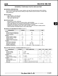 NJL5191K-F2 datasheet: General purpose photo reflector NJL5191K-F2