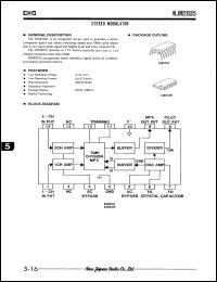 NJM2035D datasheet: Stereo modulator NJM2035D