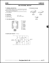 NJM2058M datasheet: Dual operational amplifier NJM2058M