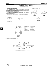 NJM2059D datasheet: Dual operational amplifier NJM2059D