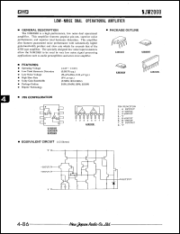 NJM2068M datasheet: Low-noise dual operational amplifier NJM2068M