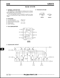 NJM2078D datasheet: Voltage detector NJM2078D