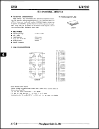 NJM2097M datasheet: Hex operational amplifier NJM2097M