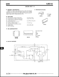 NJM2103D datasheet: System reset IC NJM2103D