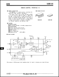 NJM2129M datasheet: Remote-control interface IC NJM2129M