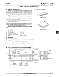 NJM2177L datasheet: Dolby PRO logic surround decoder NJM2177L