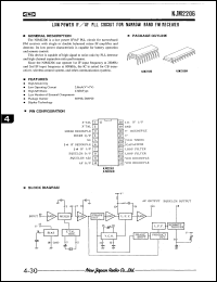 NJM2206M datasheet: Low power IF/AF PLL circuit NJM2206M