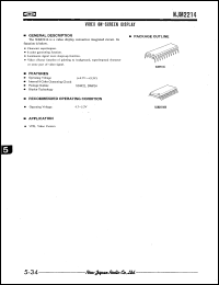 NJM2214L datasheet: Video ON-screen display NJM2214L