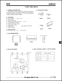 NJM2235M datasheet: 3-input  video switch NJM2235M