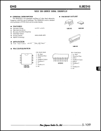 NJM2240D datasheet: Video sub-carrier signal quiadrupler NJM2240D