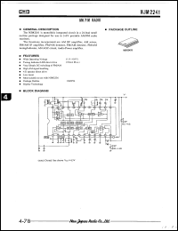 NJM2241M datasheet: AM/FM radio NJM2241M