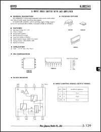 NJM2245D datasheet: 3-input video switch NJM2245D