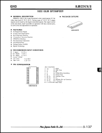 NJM2247BM datasheet: Video color superimposer NJM2247BM