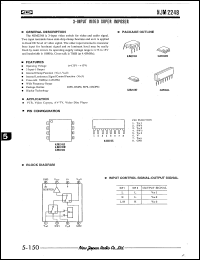 NJM2248L datasheet: 3-input video super imposer NJM2248L