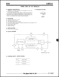 NJM2255D datasheet: Chroma signal hue tint controller NJM2255D