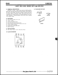 NJM2266L datasheet: 3-input video super imposer NJM2266L