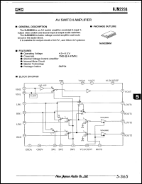 NJM2298M datasheet: AV switch amplifier NJM2298M