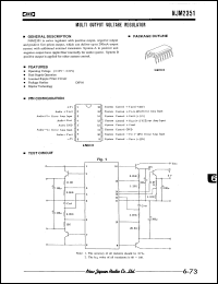 NJM2351D datasheet: Multi output voltage regulator NJM2351D