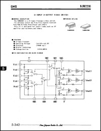 NJM2296D datasheet: 5-input 3-output video switch NJM2296D