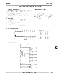 NJM2366G datasheet: Adjustable divideo voltage generator NJM2366G