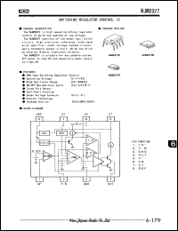 NJM2377V datasheet: Switching regulator control IC NJM2377V