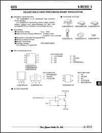 NJM2380M/AM datasheet: Adjustable high precision shunt regulator NJM2380M/AM