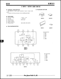 NJM2521L datasheet: 3-input 1-output audio switch NJM2521L