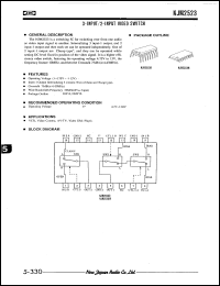 NJM2523D datasheet: 3-input/2-input video switch NJM2523D