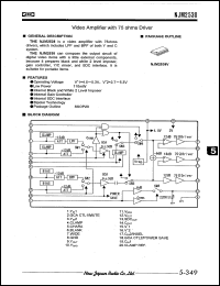 NJM2538V datasheet: Video amplifier with 75 ohms driver NJM2538V