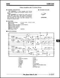 NJM2538BV datasheet: Video amplifier with 75 ohms driver NJM2538BV