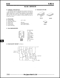 NJM319M datasheet: Voltage comparator NJM319M