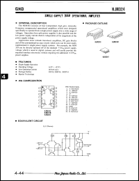 NJM324V datasheet: Single-supply quad operational amplifier NJM324V