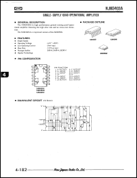 NJM3403AD datasheet: Single-supply quad operational amplifier NJM3403AD