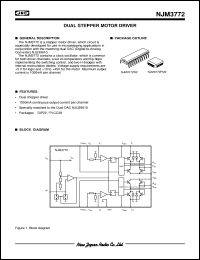 NJM3772FM2 datasheet: Dual stepper motor driver NJM3772FM2