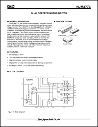 NJM3773FM3 datasheet: Dual stepper motor driver NJM3773FM3