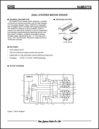 NJM3775E3 datasheet: Dual stepper motor driver NJM3775E3