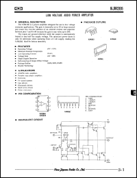 NJM386L datasheet: Low voltage audio power amplifier NJM386L