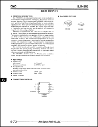 NJM4200M datasheet: Analog multiplier NJM4200M