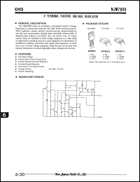 NJM7800DLA datasheet: 3-terminal positive voltage regulator NJM7800DLA