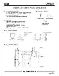 NJM78L00A datasheet: 3-terminal positive voltage regulator NJM78L00A