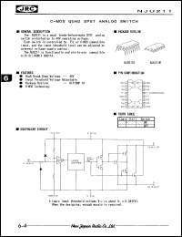 NJU211M datasheet: C-MOS quad SPST analog switch NJU211M