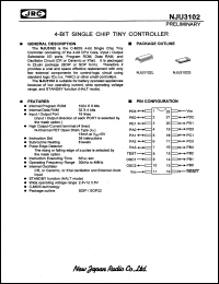 NJU3102L datasheet: 4-bit single chip tiny controller NJU3102L