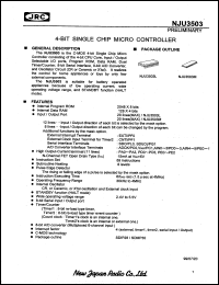 NJU3503L datasheet: 4-bit single chip micro controller NJU3503L