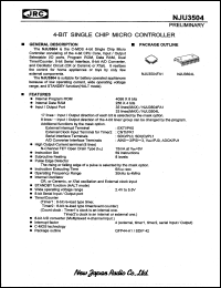 NJU3504FA1 datasheet: 4-bit single chip micro controller NJU3504FA1